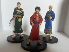 ワンピース フィギュア 3体セット ルフィ ゾロ サンジ 浴衣ver.
