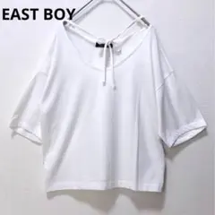 美品✨イーストボーイ　半袖カットソー　ホワイト　リボン　Mサイズ
