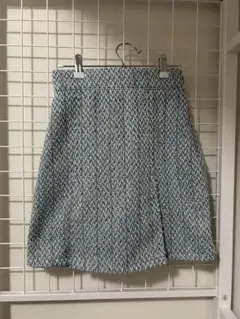 ツイード スカート 青 水色