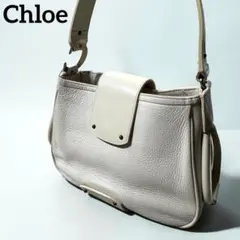 美品★Chloe クロエ レザー ワンショルダーバッグ ベージュ 本革 ロゴのサムネイル