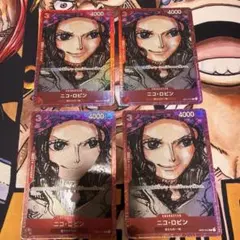 ワンピースカード　ロビン　4枚　プレミアムカードコレクション　red