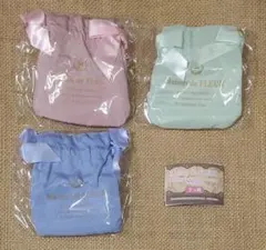 メゾンドフルール ダブルリボンギャザートートバッグキーホルダー 3種セット