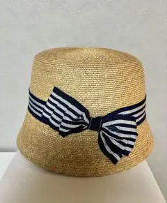 Chapeau d' O 麦わら帽子 水玉 ドット リボン - メルカリ