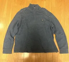 90s Polo Ralph Lauren ハーフジップ スウェット ネイビー