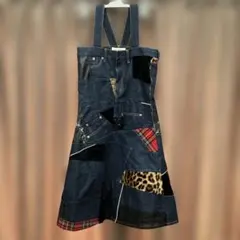 JUNYA WATANABE 再構築 パッチワークデニムジャンパースカート