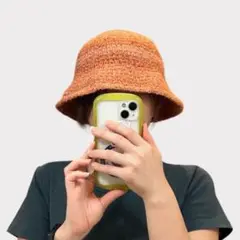 【大人サイズ】バケットハット オレンジ