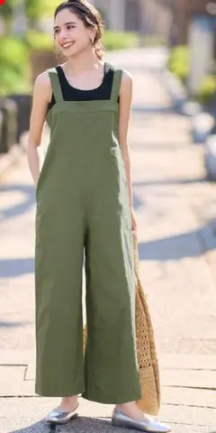 ユニクロ　リネンブレンドサロペット