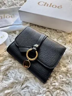 Chloe クロエ C 三つ折り財布 ミニ財布 ブルー ゴールド - メルカリ