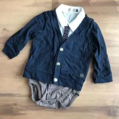 シャツロンパース フォーマル80cm