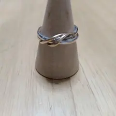 4℃　k10　シルバー　2連リング　13号