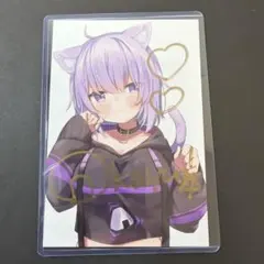 ホロライブ 猫又おかゆ 60万人記念 直筆サイン入りポストカード - メルカリ