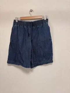 ダークブルーデニムショートパンツ　GU