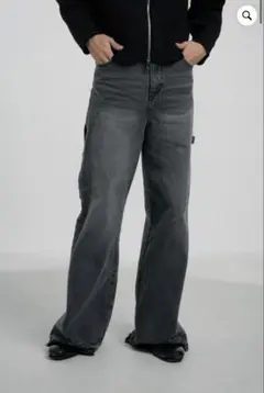 unaile painter wide flare denim