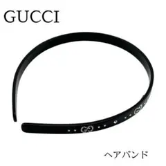 グッチ GUCCI GGクリスタルヘアバンド ブラック系 インターロッキングGのサムネイル