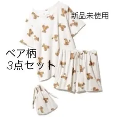 ジェラートピケ　限定　ベアモチーフ抗菌防臭Tシャツ＆ショートパンツ＆巾着セット