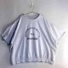 ワシントン シアトル 裾リブ ボックスシルエット 半袖スウェット Tシャツ