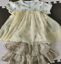 花柄トップスとパンツセット 120cm