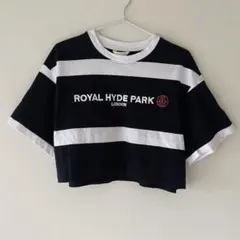 ZARA ROYAL HYDE PARK LONDON 刺繍クロップドTシャツ