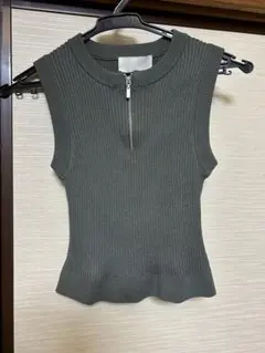 H&M グレー ニットベスト US S