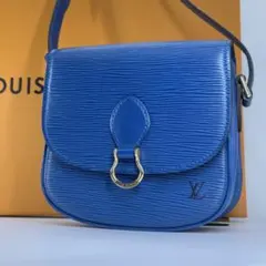 美品✨LOUIS VUITTON ミニサンクルー　トレドブルー ゴールド金具