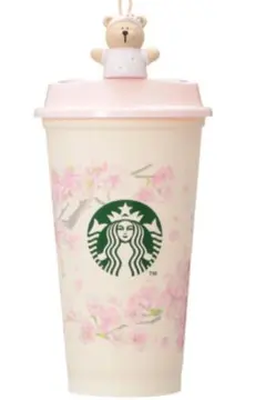 スタバ　SAKURA2025リユーザブルカップ473ml＋キャップベアリスタ