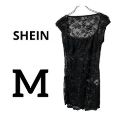 SHEIN ブラック レースドレス 【M】オールインワン