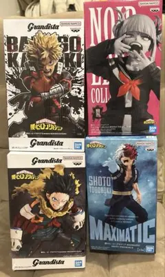 僕のヒーローアカデミア 爆豪、出久、トガヒミコ、轟フィギュア 4体セット