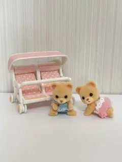 シルバニアファミリー　クマのふたごちゃん　ベビーカーセット