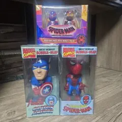 MARVEL WACKY WOBBLER フィギュア 2体セット＋ベアブリック