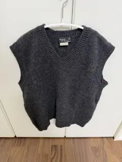 agnesb home ダークグレー ベスト サイズ1