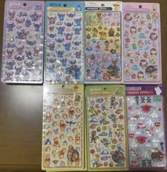 ボンボンドロップシール　ディズニー　7種　１９個セット