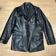 専用　y2kレトロデザイン BEAMS 馬革3ボタンレザーシングルジャケットのサムネイル
