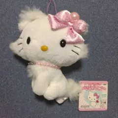 チャーミーキティ水玉リボン付ぬいぐるみ 〜パールビーズver.〜