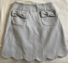 スカラップヘム ミニスカート M-L