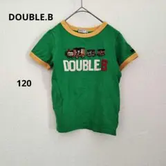 DOUBLE.B 綿100% キッズ ダブルビー グリーン 半袖Tシャツ 120