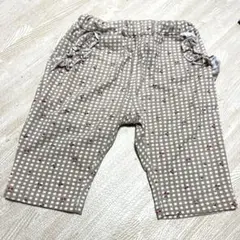 チェック柄 さくらんぼ　七分丈　パンツ 95-105cm