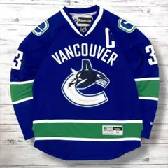 リーボック Reebok ゲームシャツ デカロゴ ブルー S 0598