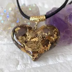 幸運引き寄せ✨御守りオルゴナイトネックレス ハート ホルスの目 