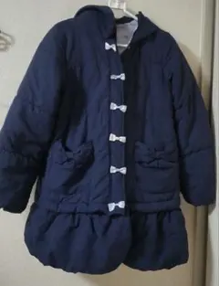 any fam ネイビー フード付き コート