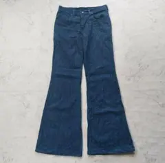 70s USA製 MAVERICK スーパーベルボトム 濃紺 ビックベル