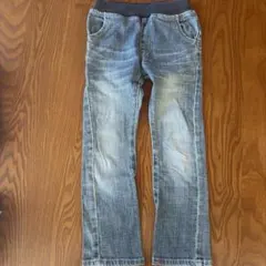 値下げグレー ストレッチデニム風 ボトムス デニムパンツ