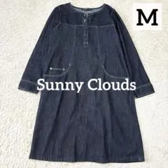 サニークラウズ ジーパンワンピース M 長袖 コットン デニムワンピース