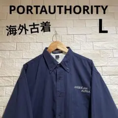 海外古着　PORTAUTHORITY ポートオソリティ長袖ワークシャツ　サイズL