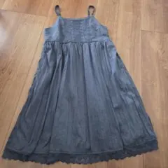 大人気　アクシーズファム　キャミワンピース　プリーツ　レトロ　レース