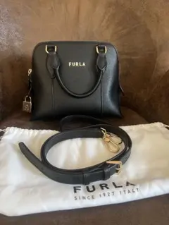 FURLA ブラック ハンドバッグ ショルダーバッグ❤️