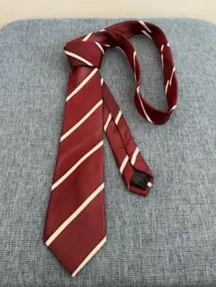 【SUIT SELECT】シルク100% ワインストライプ シルク ネクタイ