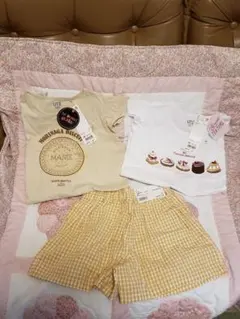 120㎝ 3着set 新品 UT 半袖 & イージーフレアショートパンツ