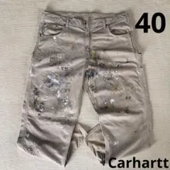 W40 極太 Carhartt カーハート ライトダックペインターパンツ ペンキ
