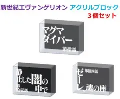 EVASTORE 新世紀エヴァンゲリオンアクリルブロック(３個セット)B