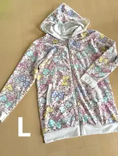 マイメロディ 総柄 パーカー ゆったり L ルームウェア サンリオ レディースのサムネイル